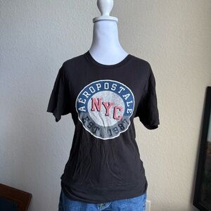 Aeropostale Black Crew Neck Tee